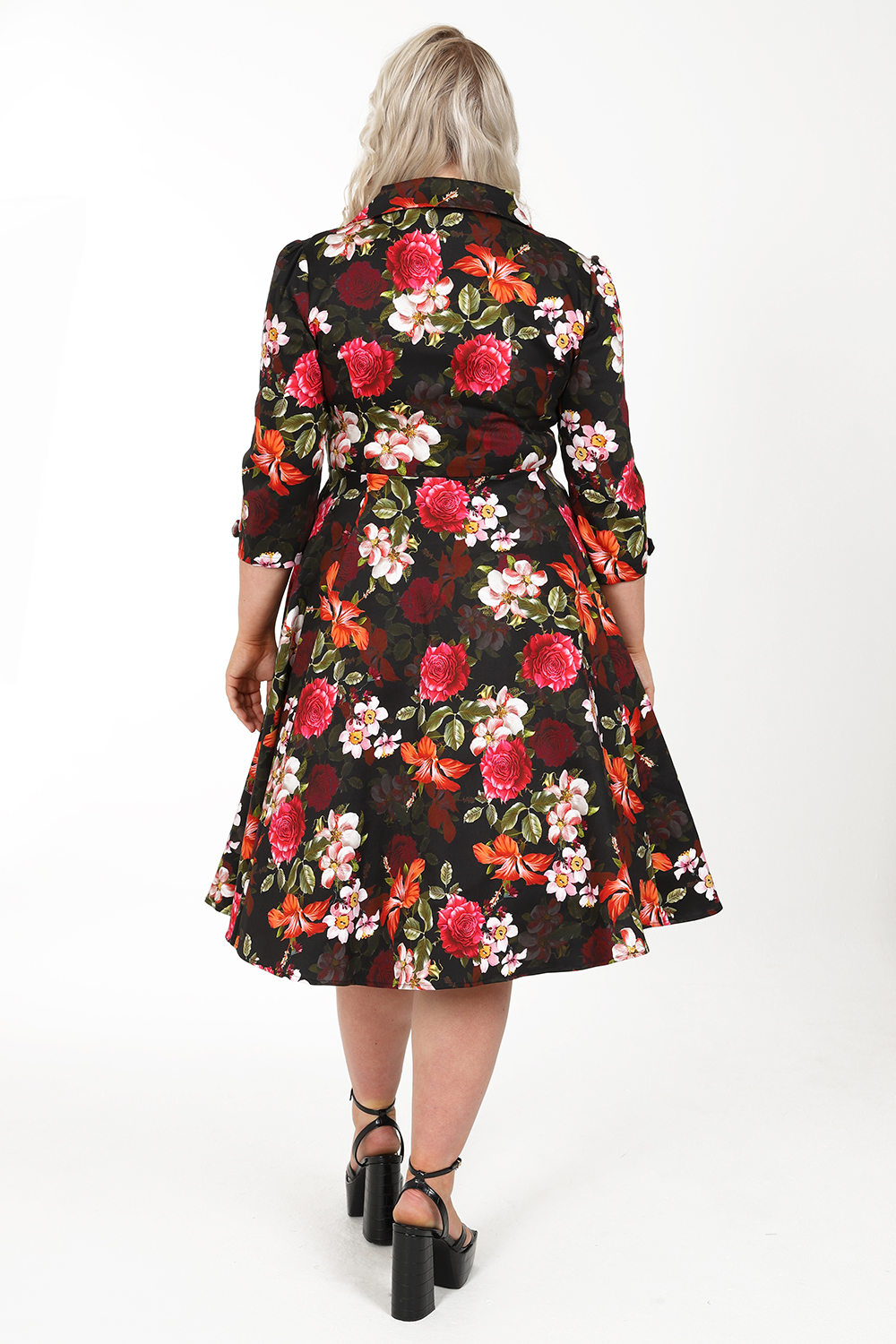 Kali Floral Swing Dress in Extended Sizing